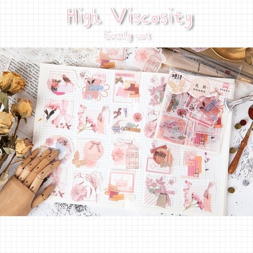 

45PCs/pack Transparent Washi Paper Deco Stickers Set