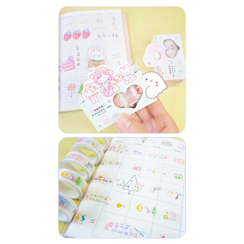 

5 Rolls Kawaii Washi Paper Tape Set