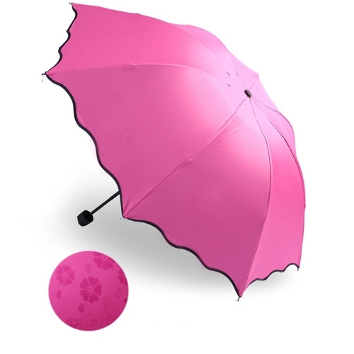 

Rain Windproof Sunscreen Magic Flower Dome Ultraviolet-proof Folding Parasols Sunny Rainy Umbrella