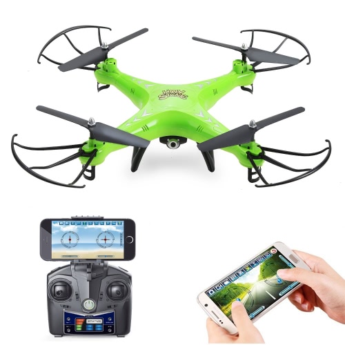 

Holy Stone HS110 FPV RC Drone с камерой 720P HD Live Video WiFi 2.4GHz 4-канальный 6-осевой гироскоп RC Quadcopter с удержанием высоты, функцией возврата к одному ключу и безголовым режимом RTF, цветной зеленый