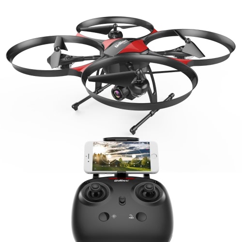 

DROCON Начинающий Quadcopter Drone с оптической камерой Anti-Shake HD FPV 1280 x 720P UDI U818PLUS Высота над уровнем моря, стабильная однокнопочная съемка и посадка, карта TF 4 ГБ