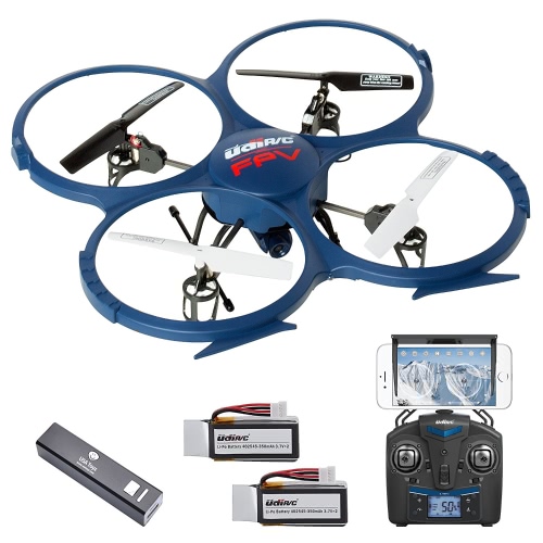 

UDI U818A WiFi FPV Drone с поддержкой Live Camera - RC Quadcopter Drone с поддержкой HD-камеры и совместимости с VR-гарнитурой - дополнительный аккумулятор и блок питания для более длительного времени полета