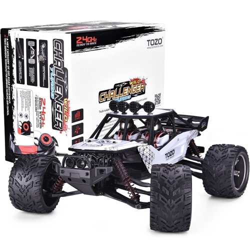 

TOZO C2035 RC CARS High Speed ​​30MPH 1/12 Scale RTR Пульт дистанционного управления Матовый грузовик монстра Внедорожник Большой ножной RC 2WD ЭЛЕКТРОЭНЕРГИЯ BUGGY W / 2.4G Challenger White