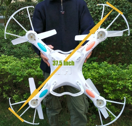 

NiGHT LiONS TECH® 37,5-дюймовый Monster Drone N7C 4-канальный 6-осевой GYRO Большой четырехкопировальный аппарат с 2-мегапиксельной HD-камерой для наружного полета, обновленная версия