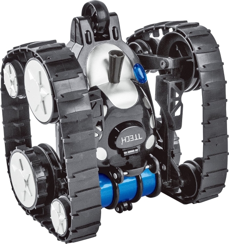 

7TECH RC Танковый боевой трюк, пульт дистанционного управления со светодиодными фонарями Преобразование музыки 360 ° Flip Black