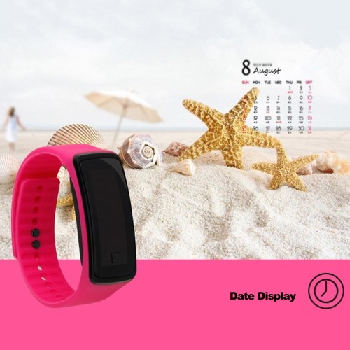 Intelligent Silica Gel LED Watch Fashion Super Slim Electronic Watch