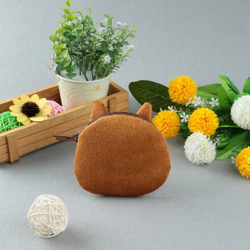 

Cute Fashion Women Coin Purse 3D Cat Animal Head Print Tail Mini Wallet Zipper Closure Small Clutch Bag