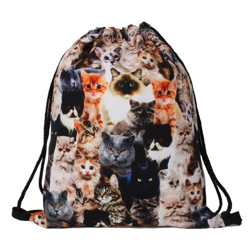 

Print Drawstring Bucket Bag