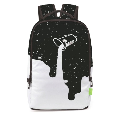 Mujeres encantadoras hombres 3D Splash-tinta viaje mochila mochila hombro bolsa de libros bolsa