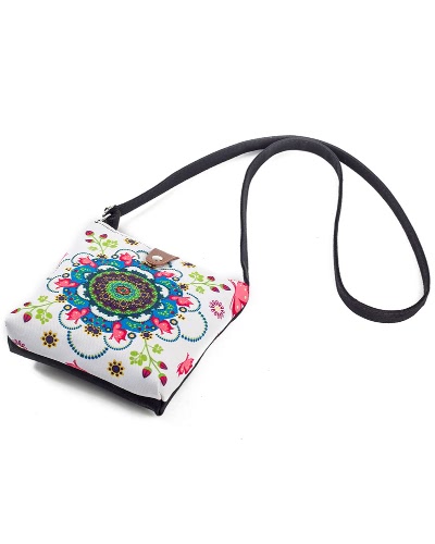 

New Vintage Women Floral Printed Canvas Crossbody Messenger Bag Ethnic Shopping Bag Casual Shoulder Flap Bag