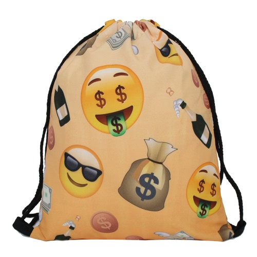 

Print Drawstring Bucket Bag