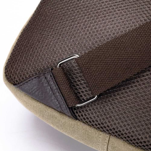

New Fashion Men Boys Casual Canvas Crossbody Bag Multi-Pocket Military Army Style Zipper Outdoor Small Bag Black/Khaki