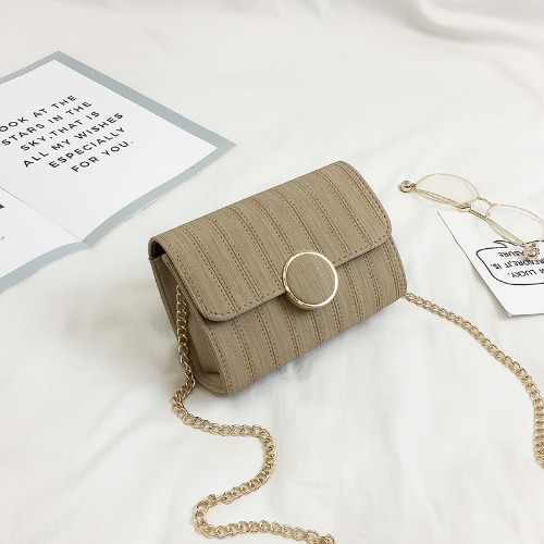 

Women Chain Shoulder Bag O-Ring Clutch Crossbody Bag
