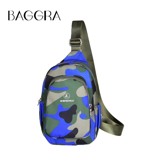New Fashion Women Casual Crossbody Bag Multi-Pocket Military Camouflage Print Zipper Outdoor Small Bag Chest Bag Shoulder Bag