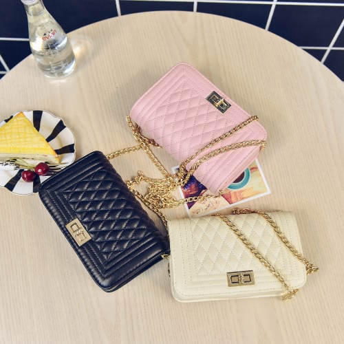 

Classic Women Shoulder Bag Female Vintage Mini Flap Bag Small Chain Quilted Handbag Messenger Crossbody Bag Pink/Black/Beige