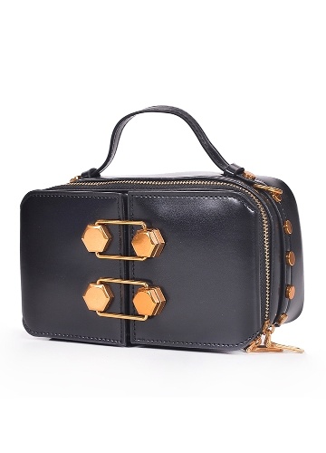 

Fashion Women Shoulder Bag PU Leather Rivet Mini Crossbody Bag Messenger Handbag Black/Burgundy