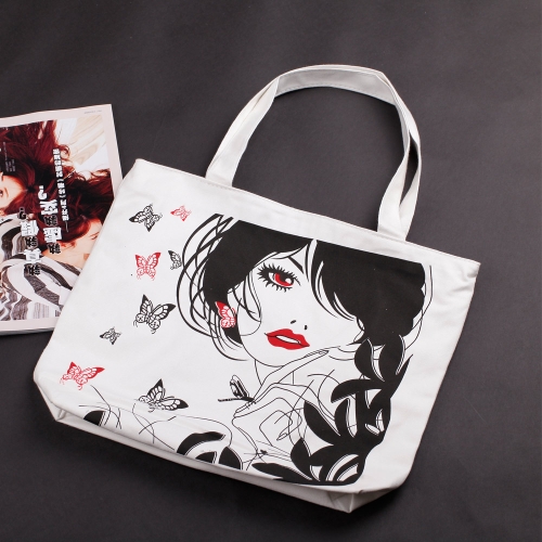 New Fashion Women Handbag Cute Print Color Blocking Shoulder Bag Tote Bag