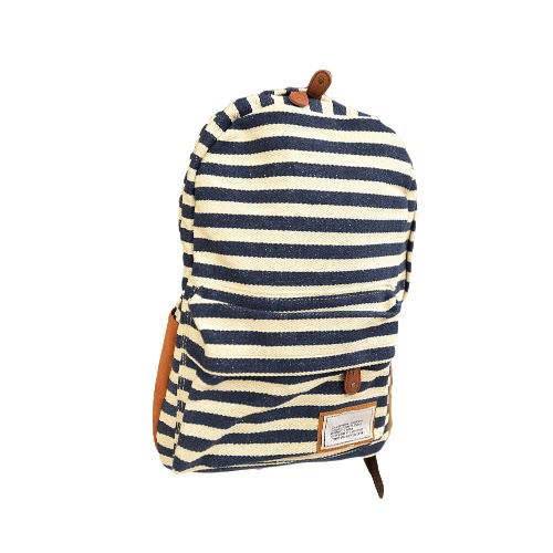 

Stylish Canvas Stripe Print Casual Sporting Backpack