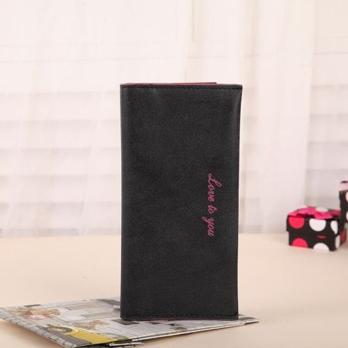 

New Fashion Women Long Wallet Soft PU Leather Candy Color Casual Purse Card Holder