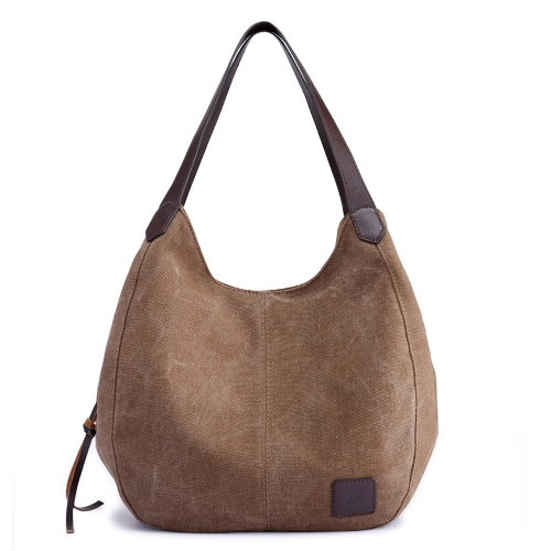 

Fashion Women Multi-Pockets Canvas Handbag