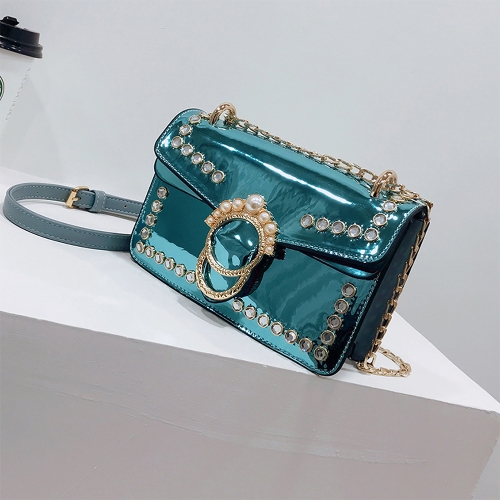 

Elegant Women PU Crossbody Bag Pearls Adjustable Shoulder Strap Chain Shoulder Bags