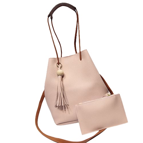 

Мода девушки женщин PU Ковш сумка кисточкой висячие Vintage Solid Crossbody сумка на плечо Две пьесы с мешком сцепления