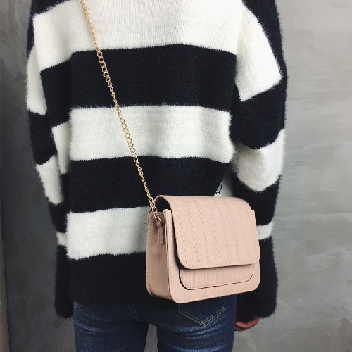 

Women Mini Crossbody Bag Chain PU Leather Flap Front Small Casual Shoulder Bag Messenger Bag