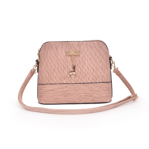 

Crossbody Shoulder Bags PU Leather Solid Zipper Casual Messenger Bag Handbag