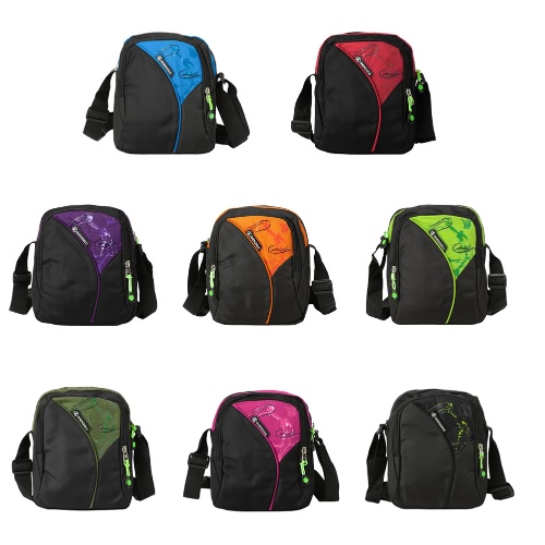 

New Unisex Nylon Crossbody Bag Waterproof Contrast Color Zipper Multi-Pockets Casual Sport Outdoor Small Shoulder Bags