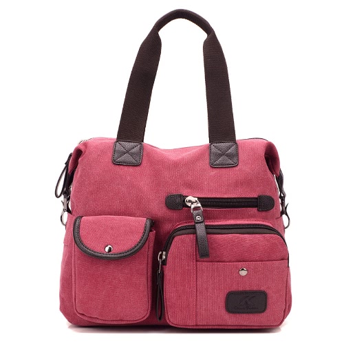 

Women Canvas Handbag Casual Shoulder Bag Large Capacity Vintage Crossbody Tote Travel Bag