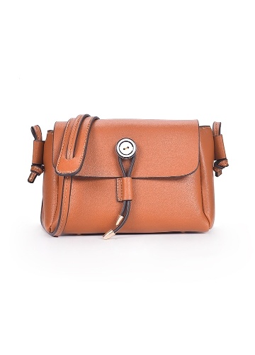 

PU Leather Crossbody Bag Flap Front Button Casual Mini Shoulder Bag Messenger Bag