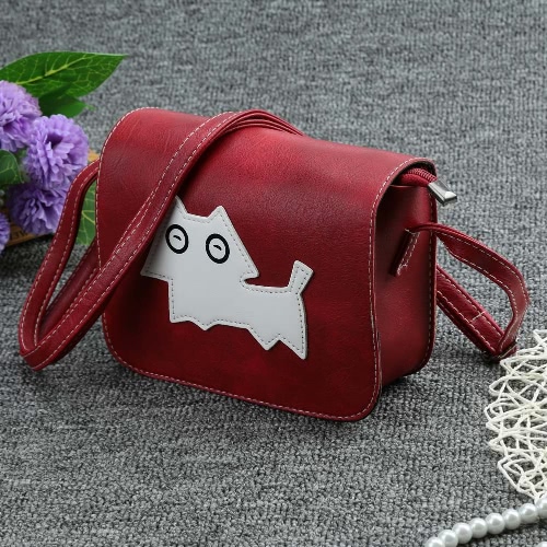 Neue Mode Frauen Crossbody Taschen Weiche PU Hund Muster Klappe Lässig Kleine Mini Schulter Umhängetasche Handtasche