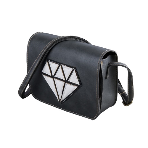 New Fashion Women Crossbody Bags Soft PU Diamond Pattern Flap Casual Small Mini Shoulder Messenger Bag Handbag