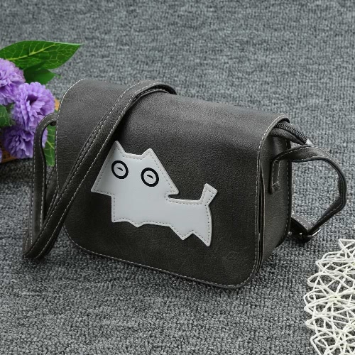 New Fashion Women Crossbody Bags Soft PU Dog Pattern Flap Casual Small Mini Shoulder Messenger Bag Handbag