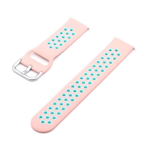 

Replaceable Silicone Watch Strap Buckle Breathable Watch Band Strap Compatible with 20mm Universal Smart Watch Pink