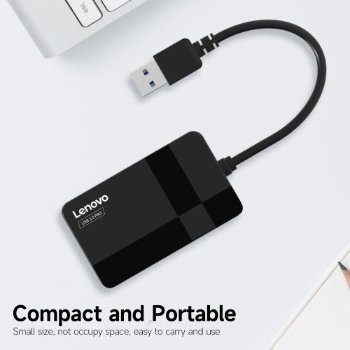 

Lenovo D303 USB3.0 Card Reader 4-in-1 SD/TF/MS/CF Card Reader High-speed Transmission ABS Shell Support Simultaneous Data Reading