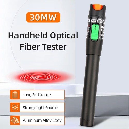 

Handheld 30mW Optical Fiber Tester Portable Pen Type Red Light Visual Fault Locator Fiber Test Pen Support 2.5mm FC/SC/ST Interface
