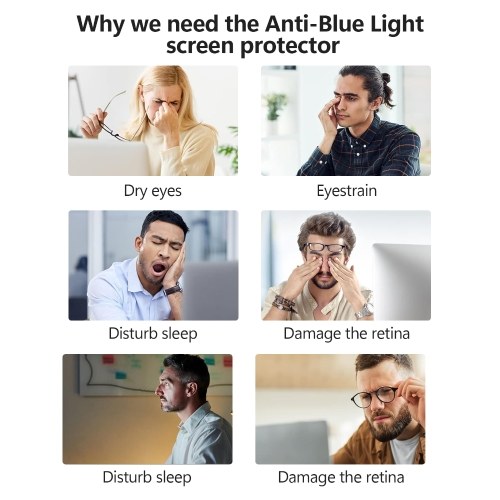 Universal Anti-Blue Light Screen Protector 12.5-32 Inches Ultra-violet Blocking Monitor Filter for Computer/Laptop Frame Suspending Type
