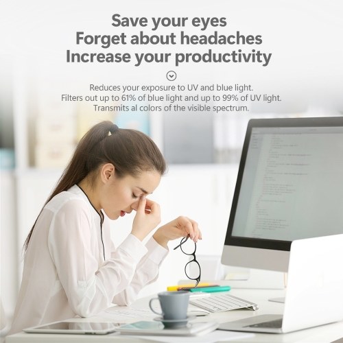 Universal Anti-Blue Light Screen Protector 12.5-32 Inches Ultra-violet Blocking Monitor Filter for Computer/Laptop Frame Suspending Type 