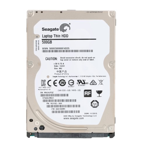 Seagate 500G ordinateur portable disque dur interne pour ordinateur portable disque dur 7mm 7200 tr/min SATA 6Gb/s 32Mo Cache 2,5 ST500LM021