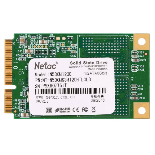 Netac N5M 120GB mSATA 6 GBP/s alta velocità SSD Solid State Drive MLC Flash Cache interna 128MB