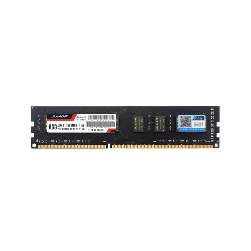 JUHOR DDR3 8GB 1600 MHz 1.5V Mémoire pour PC de bureau Banque Mémoire pour PC Mémoire RAM Consommation réduite Compatibilité étendue