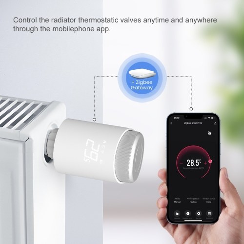 3pcs Tuya Zigbee Thermostatic Radiator Valves + Tuya ZigBee3.0 Wireless Intelligent Home Gate-way Compatible with Alexa Google Home 