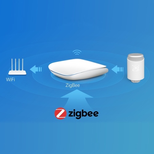 3pcs Tuya Zigbee Thermostatic Radiator Valves + Tuya ZigBee3.0 Wireless Intelligent Home Gate-way Compatible with Alexa Google Home 