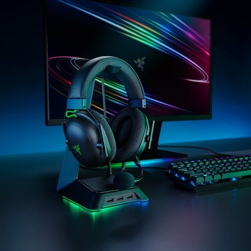 

Razer BlackShark V2 Wired Gaming Headset with USB Sound Card Razer TriForce 50mm Driver HyperClear Noise Reduction Microphone