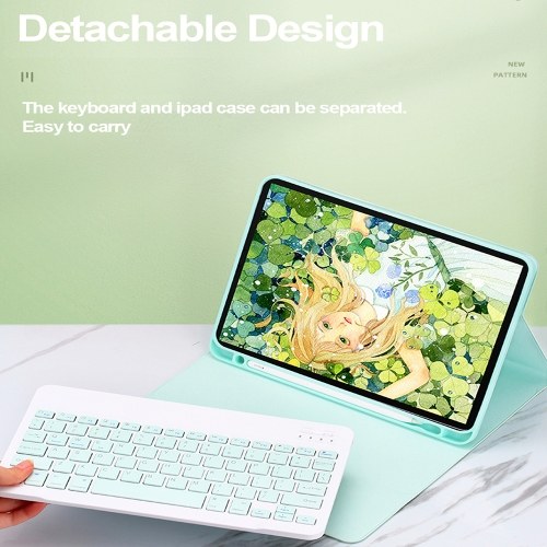 

Keyboard Case with 7 Color Backlight Detachable BT3.0 Keyboard Pen Slot Compatible with iPad Pro 11(2018/2020) Yellow