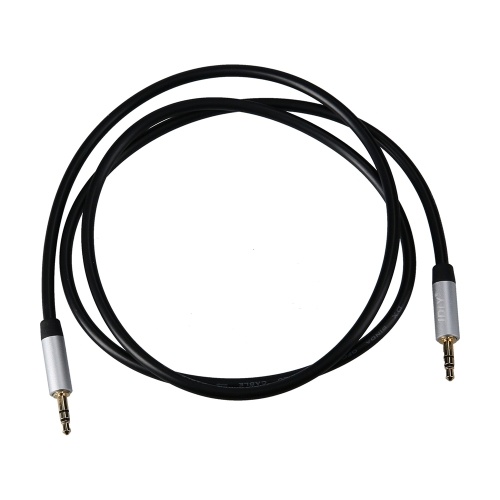 

3.5mm Audio Cable 3.5mm Male to Male Aux Cable Aluminum Alloy Shell Compatible for Laptop Phone Headset Speaker 0.5m Black