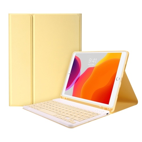 

Detachable BT Keyboard Case with Elastic Pen Slot Compatible with iPad Pro 10.5/ Air3 10.5 2019/ iPad 10.2 2020 Yellow