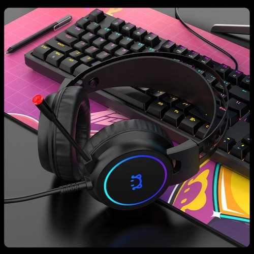 

Daidai STH200 USB 7.1-channel Head-mounted Gaming Headset with RGB Light Surround Stereo Sound