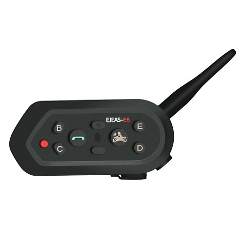 EJEAS E6 Motorradhelm BT-Intercom-Kopfhörer Echtzeit-Vollduplex-Intercom bis zu 1200 m Sprechentfernung Breite Kompatibilität